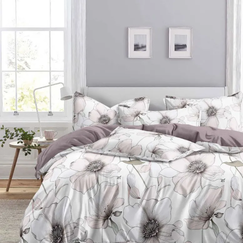 Bed linen set “Powder flowers”, ranforce, king